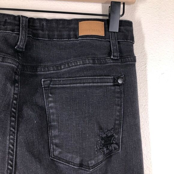 Judy Blue Dreamer High Waist Skinny Fit Distressed Black Jeans Size 9/29 JB88268 - Picture 8 of 10